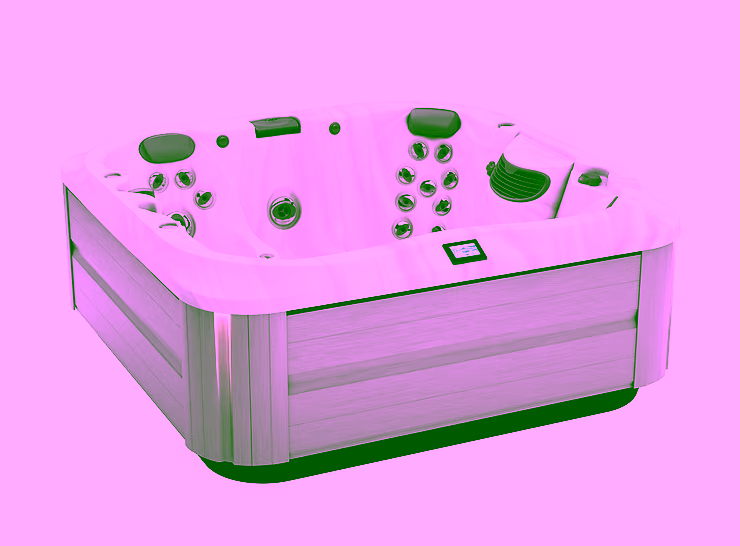 Jacuzzi J335 hot tub showing massage jets and seating